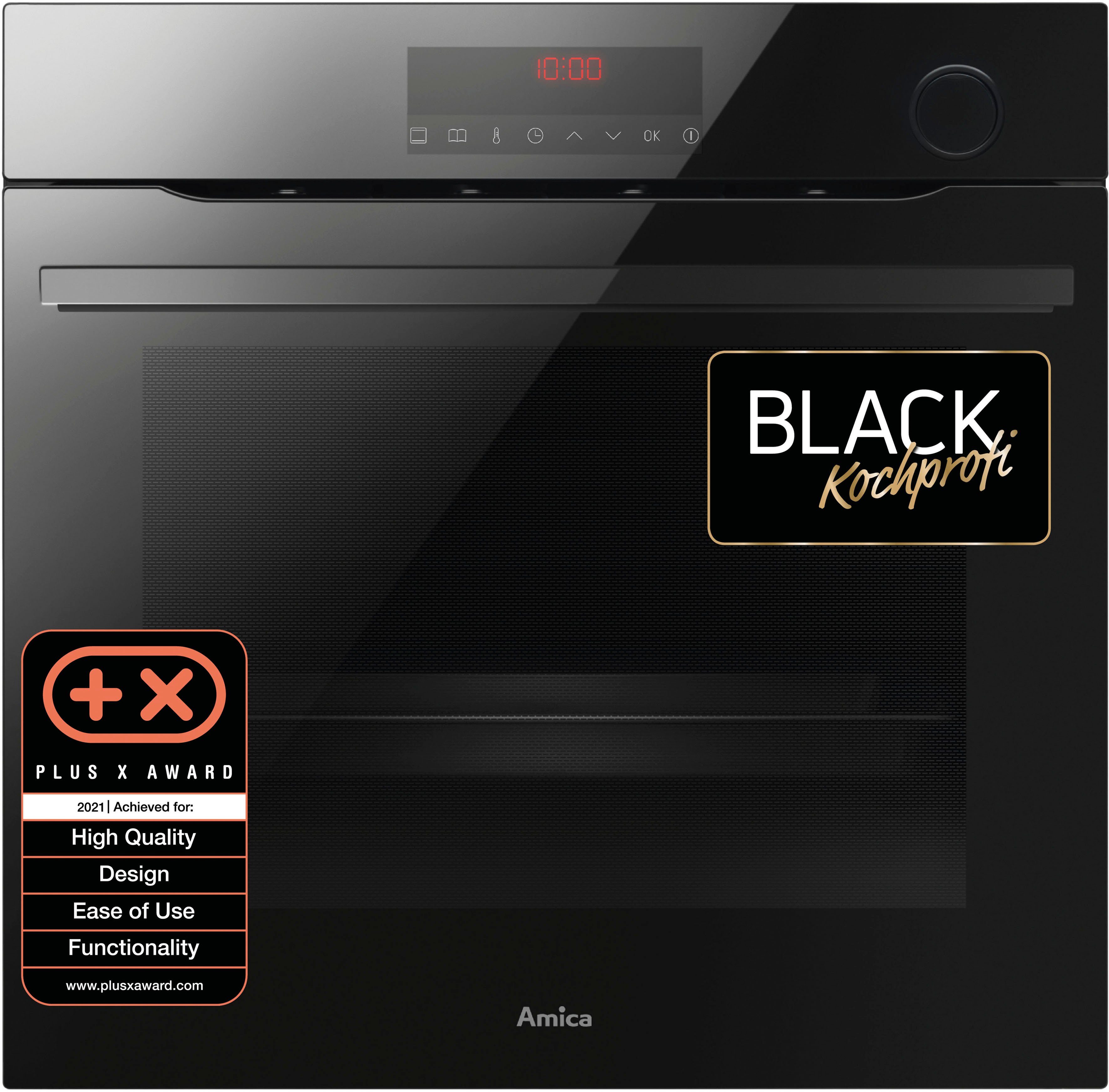 Amica Dampfbackofen EBSX 949 610 S, mit Teleskopauszug nachrüstbar, Steam Clean
