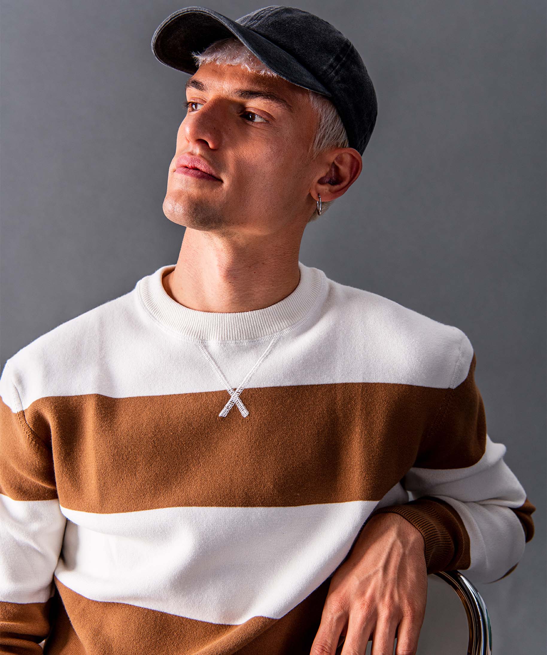 Casquette homme en coton ajustable gris | GEMO