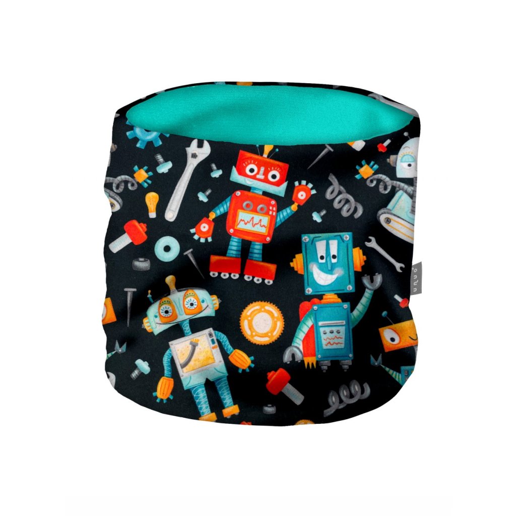 Unuo Basic Fleece-Schlauchschal für Kinder Roboter