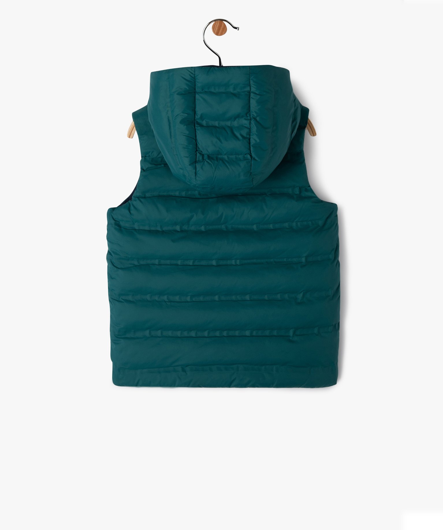 Blouson sans manches réversible à capuche bébé Garçon vert | GEMO