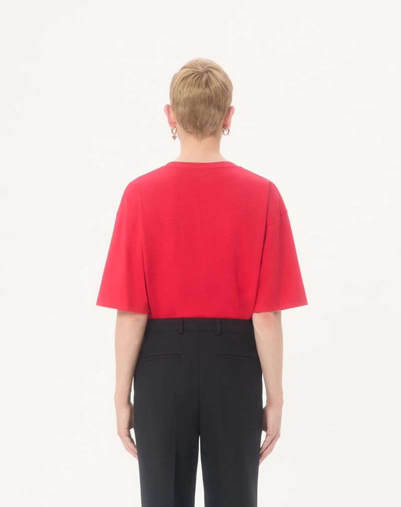 Valentino bomulds-T-shirt med panterprint