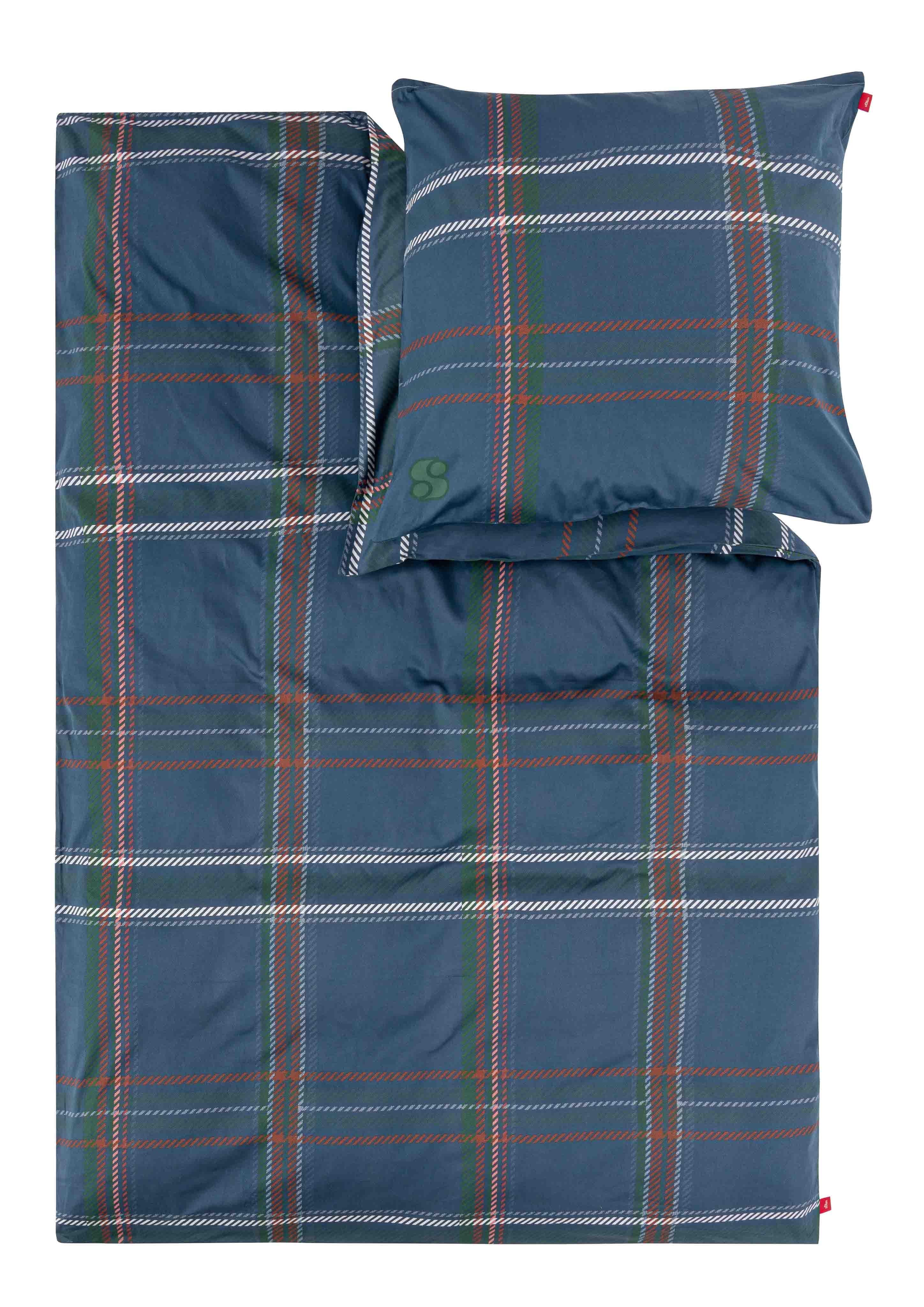 Karierte Bettwäsche aus Baumwollsatin  6007210-670