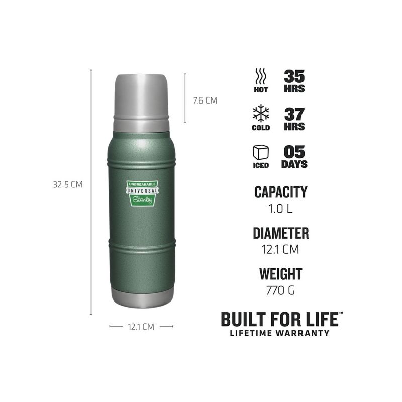 Stanley Classic Milestones Thermal Bottle 1.1qt \/1l 1960 Vintage Green