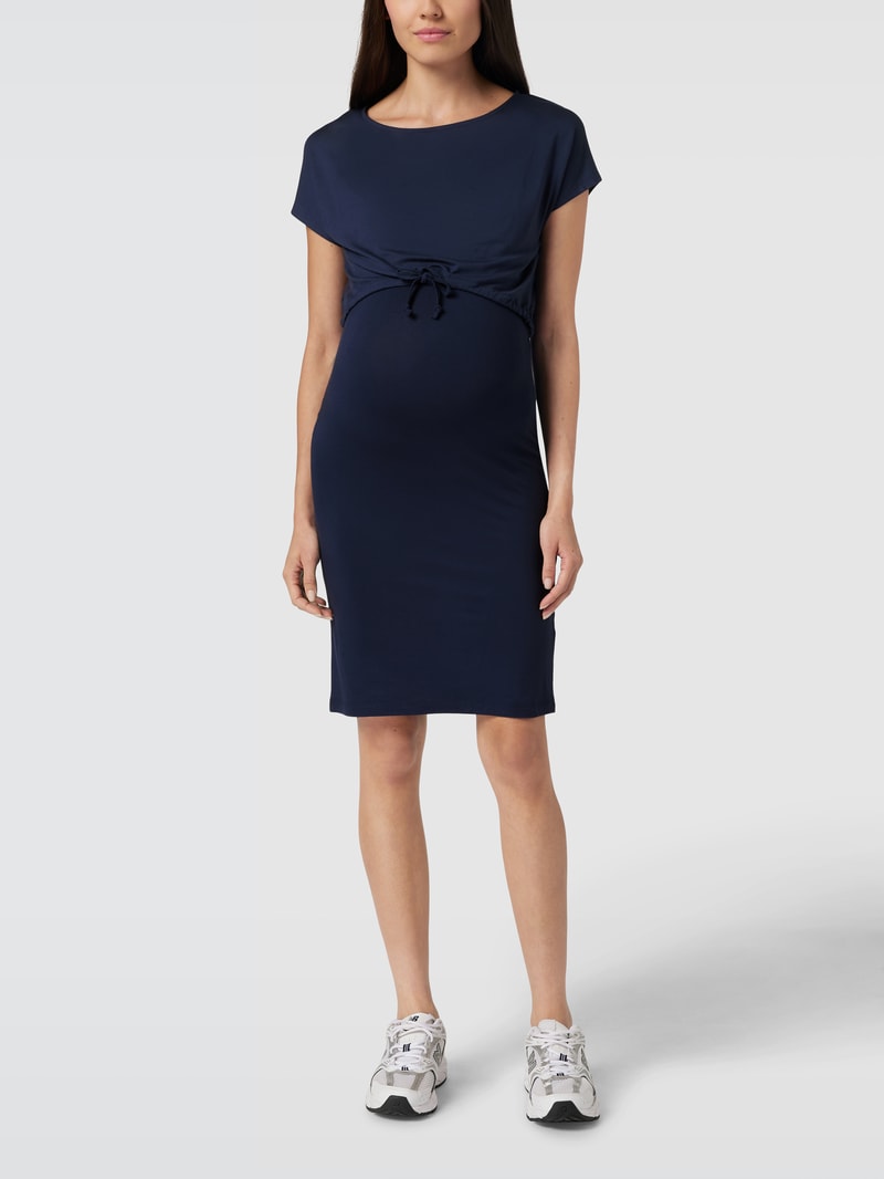 Umstands-Kleid in Layering-Optik in marineblau