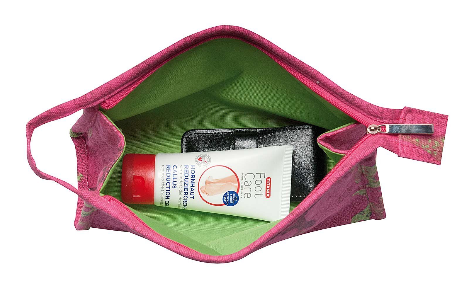 Koskaderm Kosmetikkoffer Kulturbeutel für Kinder, pink Tiermotiv, 21 x 15 Kinder Kosmetiktasche Kosmetex