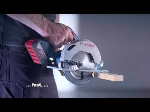 Bosch Blue 06016A2106 GKS18V-57G riņķveida zāģis 18 V 4,0 Ah litija jonu akumulators L-Boxx kastē