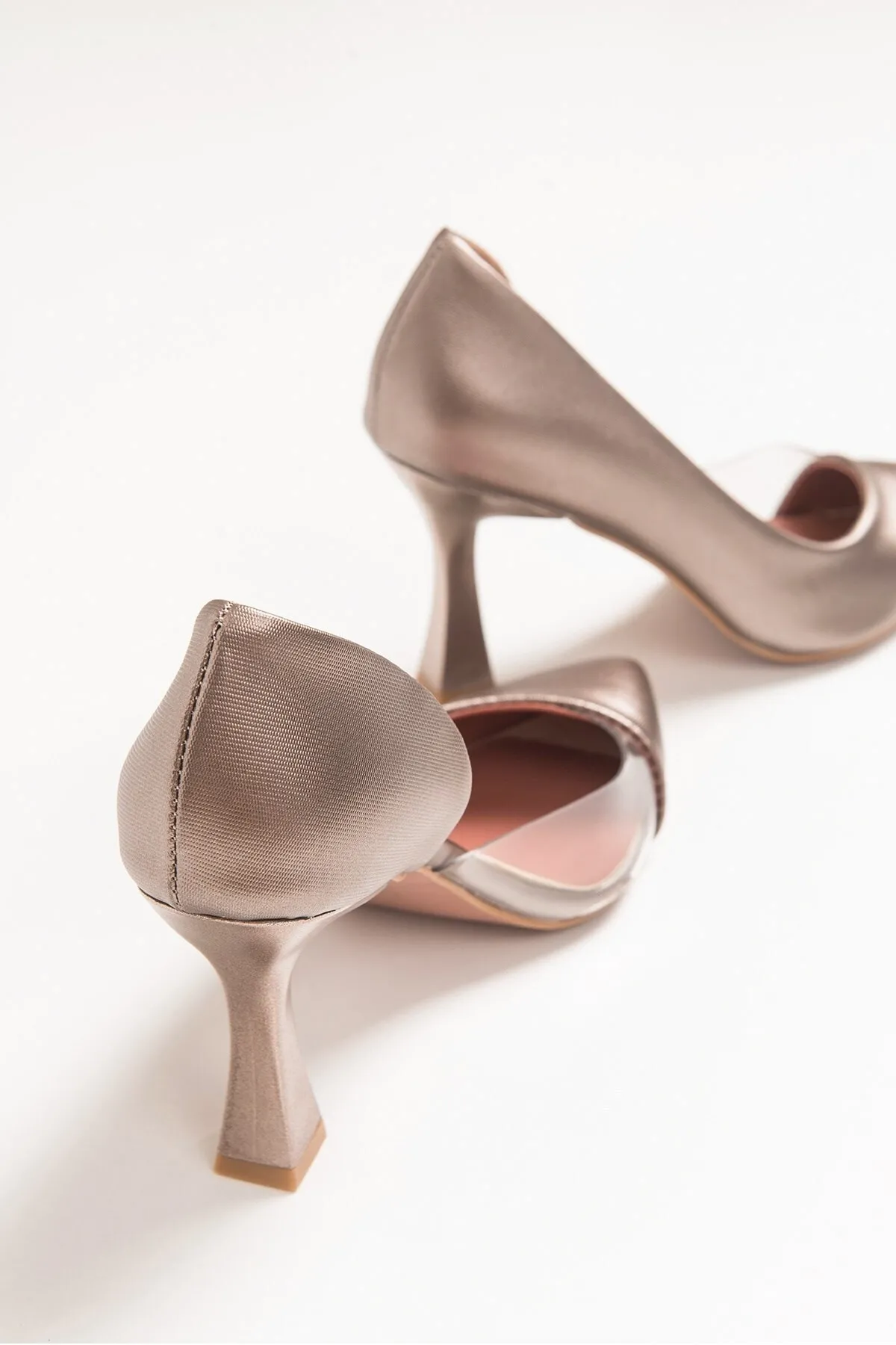 LuviShoes  653 Kupferfarbene Lara-Damenschuhe mit Absatz