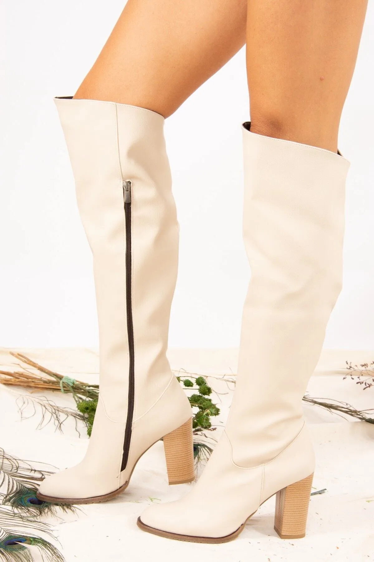Fox Shoes  Beige Damenstiefel A654018009
