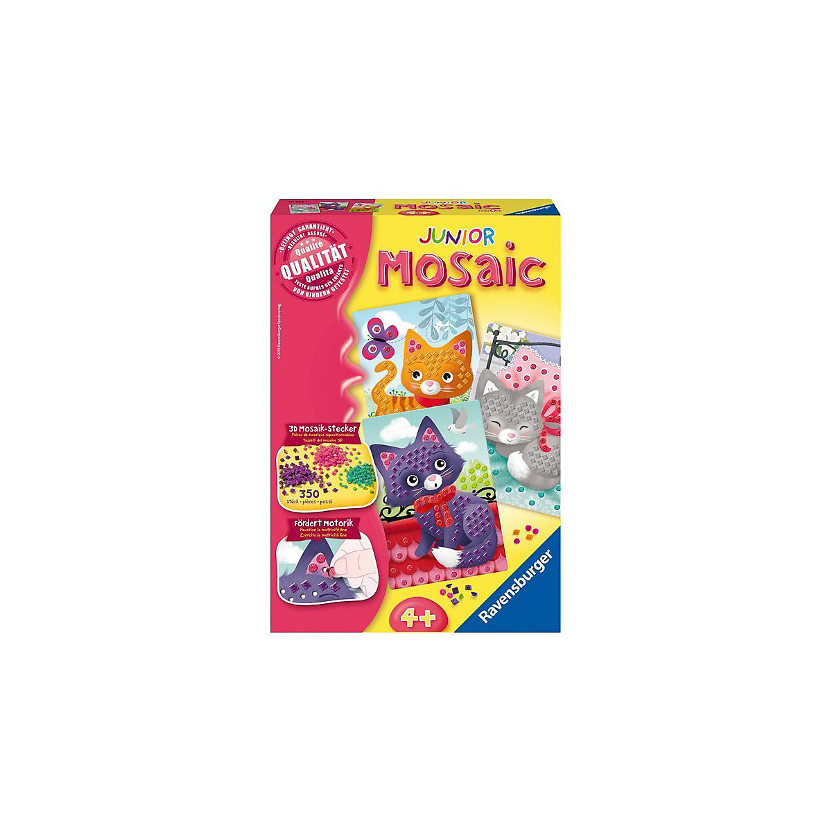 3er-Set Junior Mosaic, 19x28 cm, 350 Teile, Cats