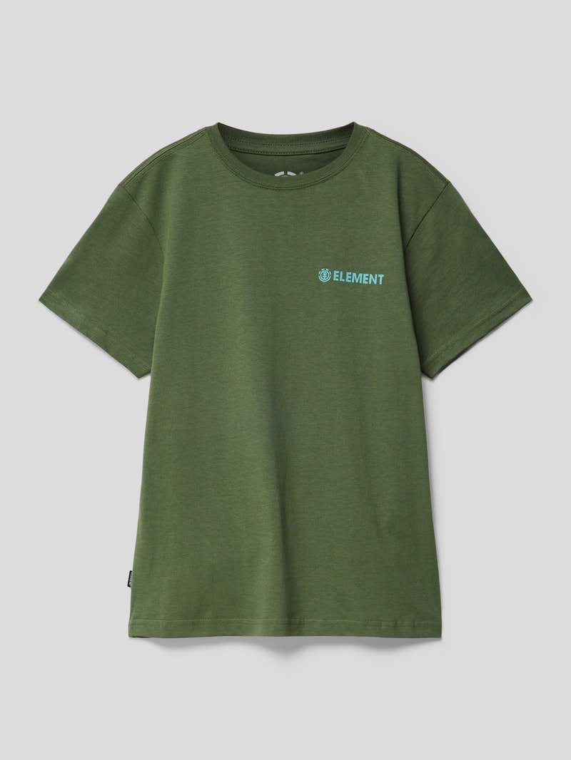 T-Shirt mit Label-Print Modell 'BLAZIN' in olivgrün