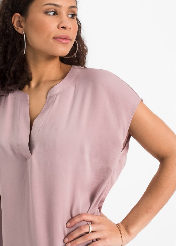 Satin-Bluse aus recyceltem Polyester