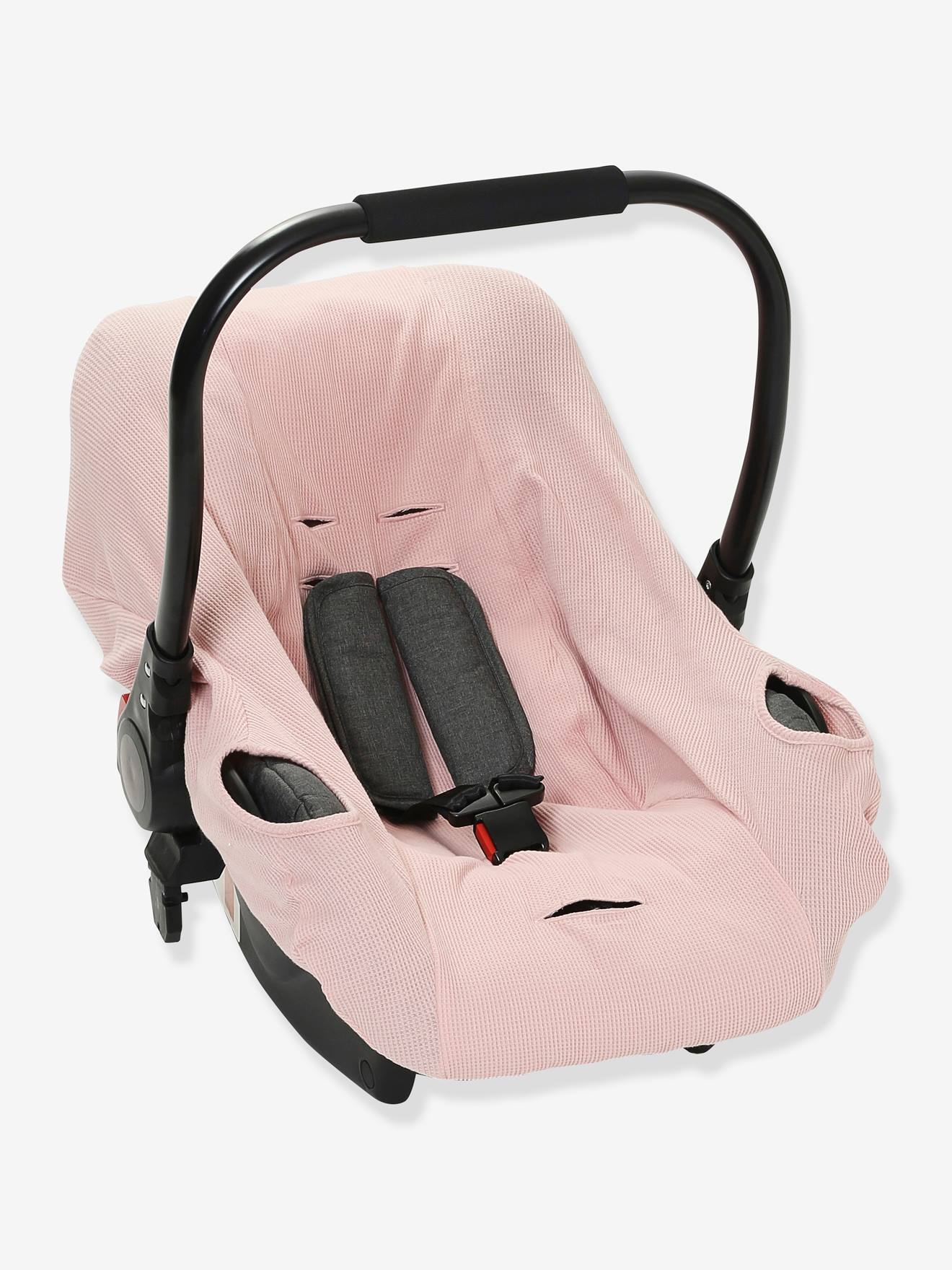 Housse élastiquée pour siège coque 0+ rose thé