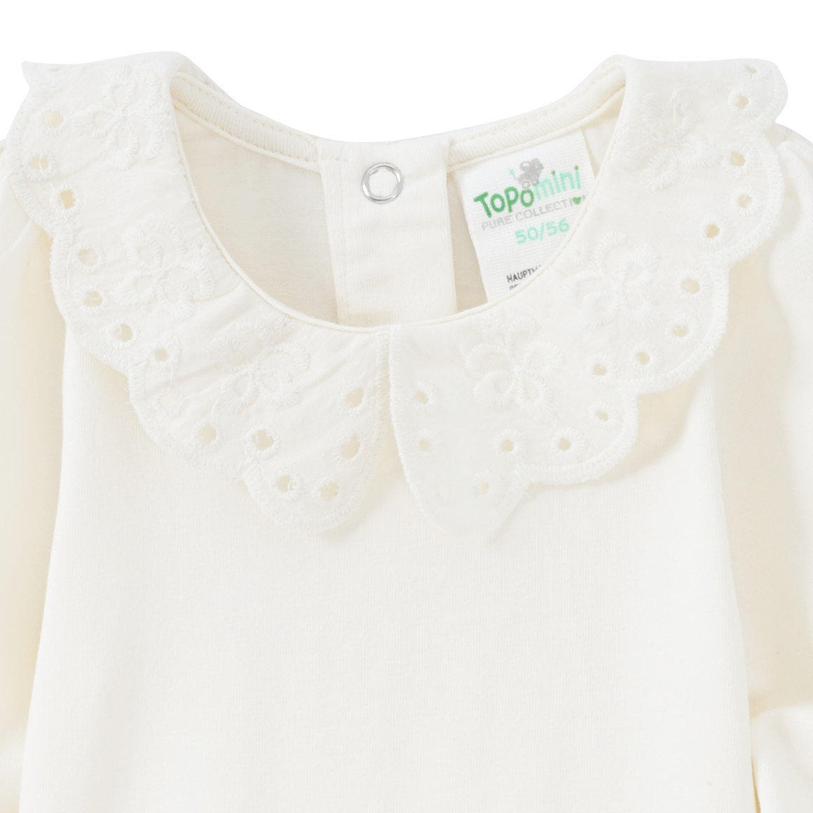 Baby Langarmbody mit Spitzenkragen