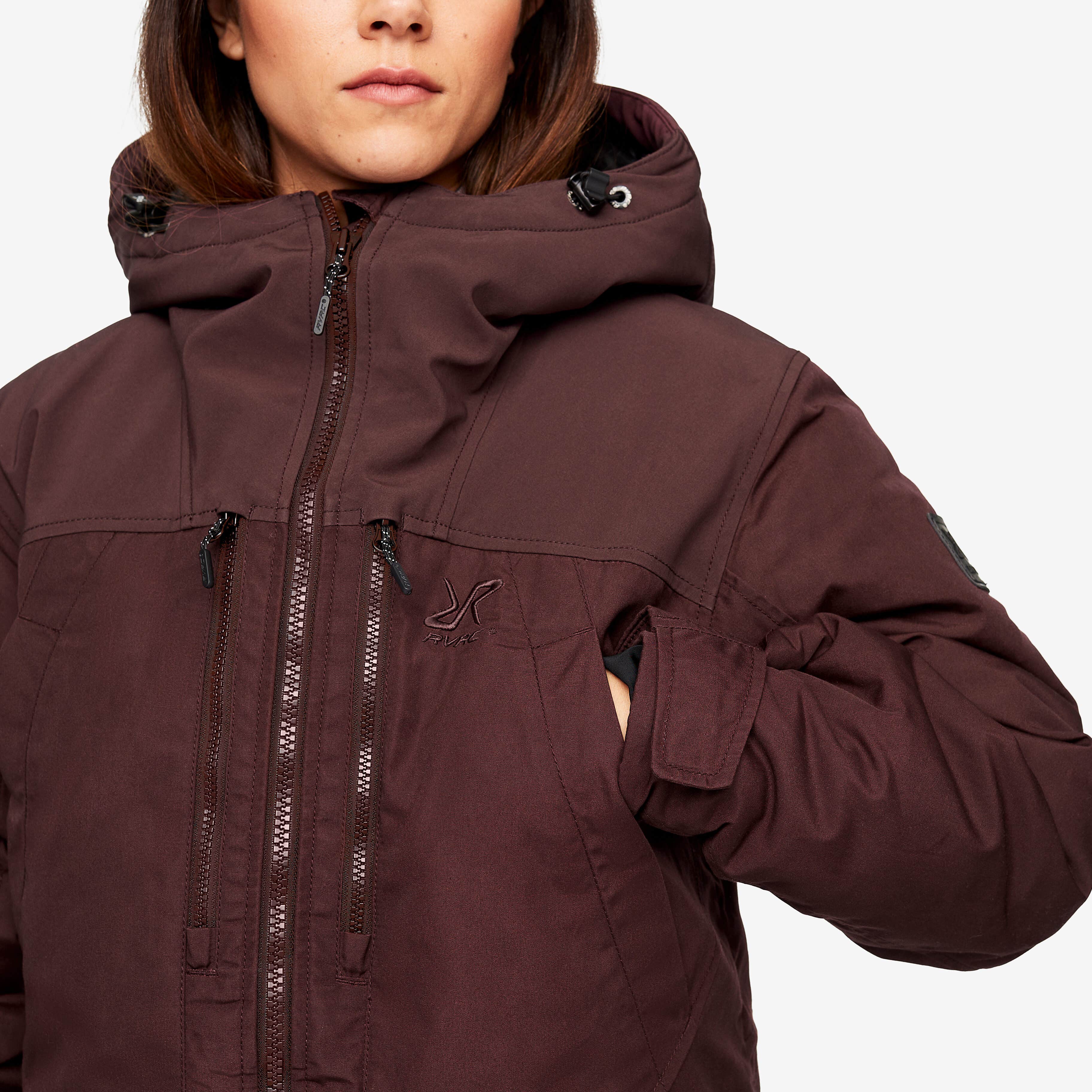 Outdoor Parka Femme Dark Vintage Rose