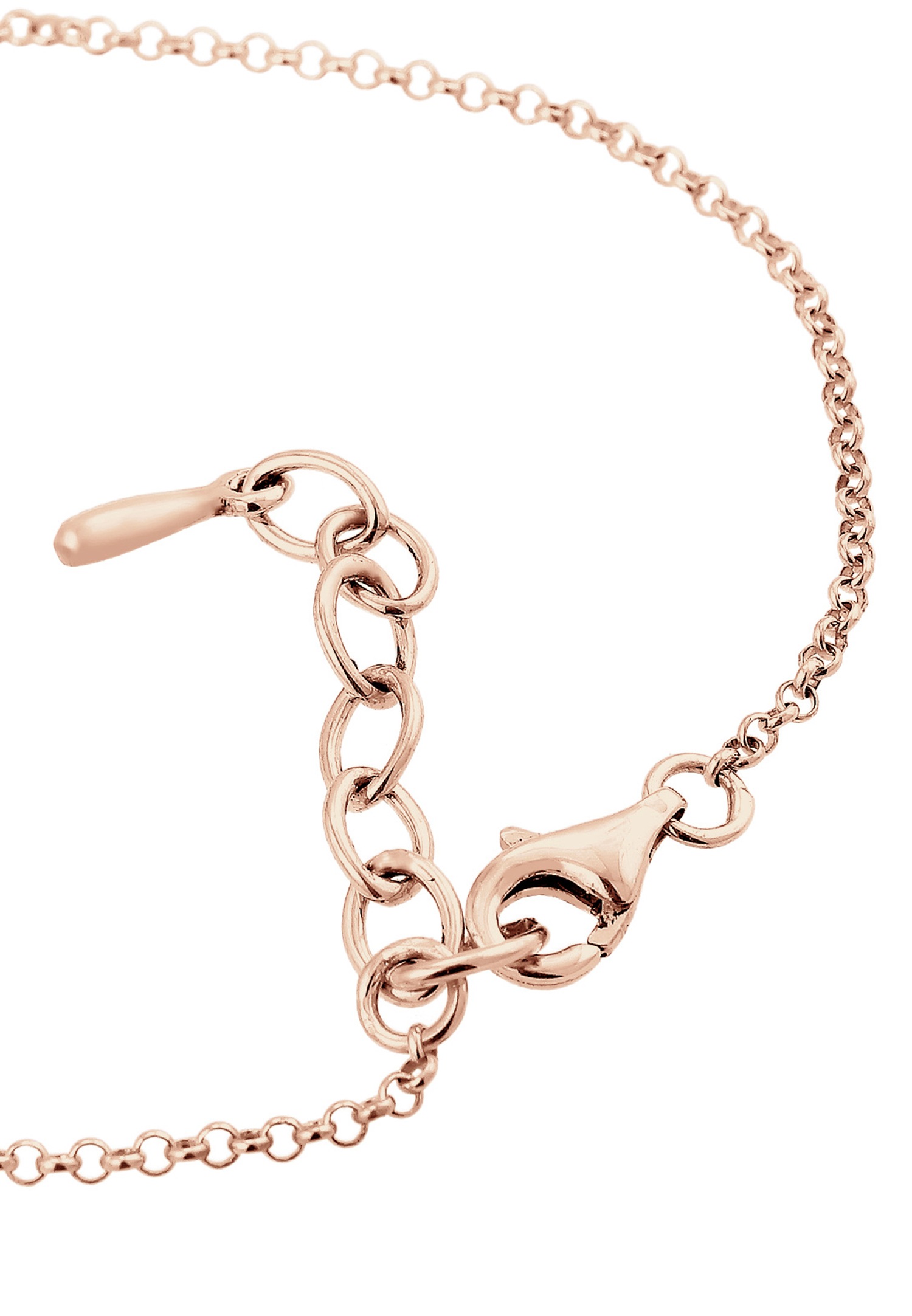 Elli Tree of Life Heart Leaf Floral Rose Gold Plated Silver (925/1000)