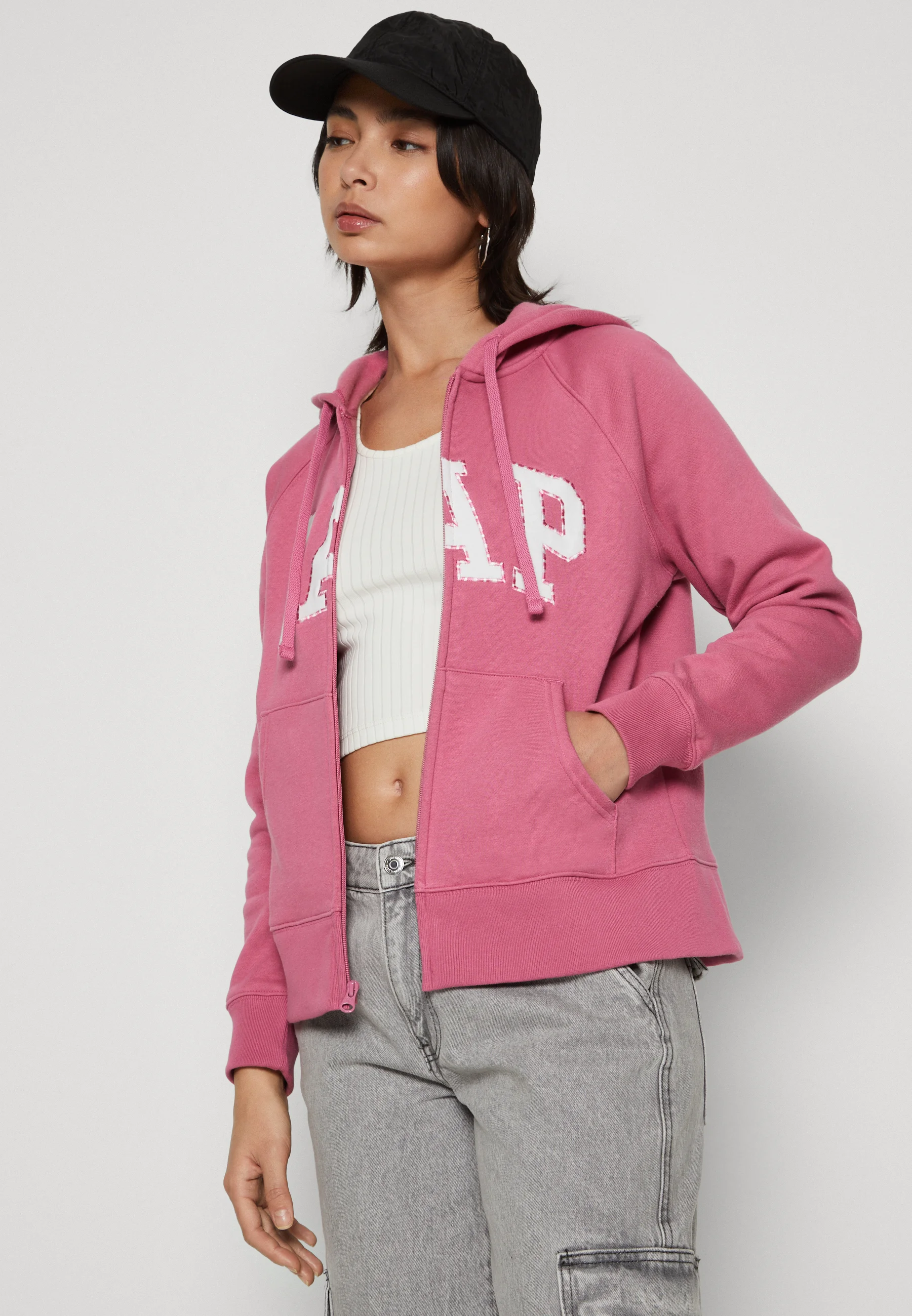 GAP Petite HERITAGE - Sudadera con cremallera