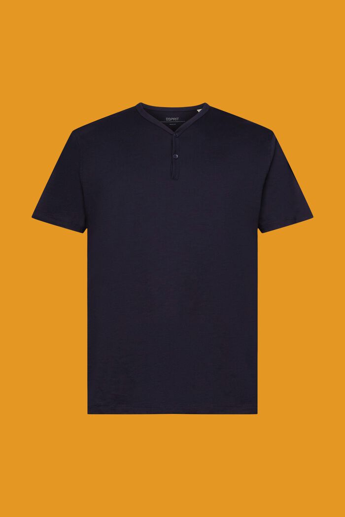 Henley-Shirt aus Slub Jersey