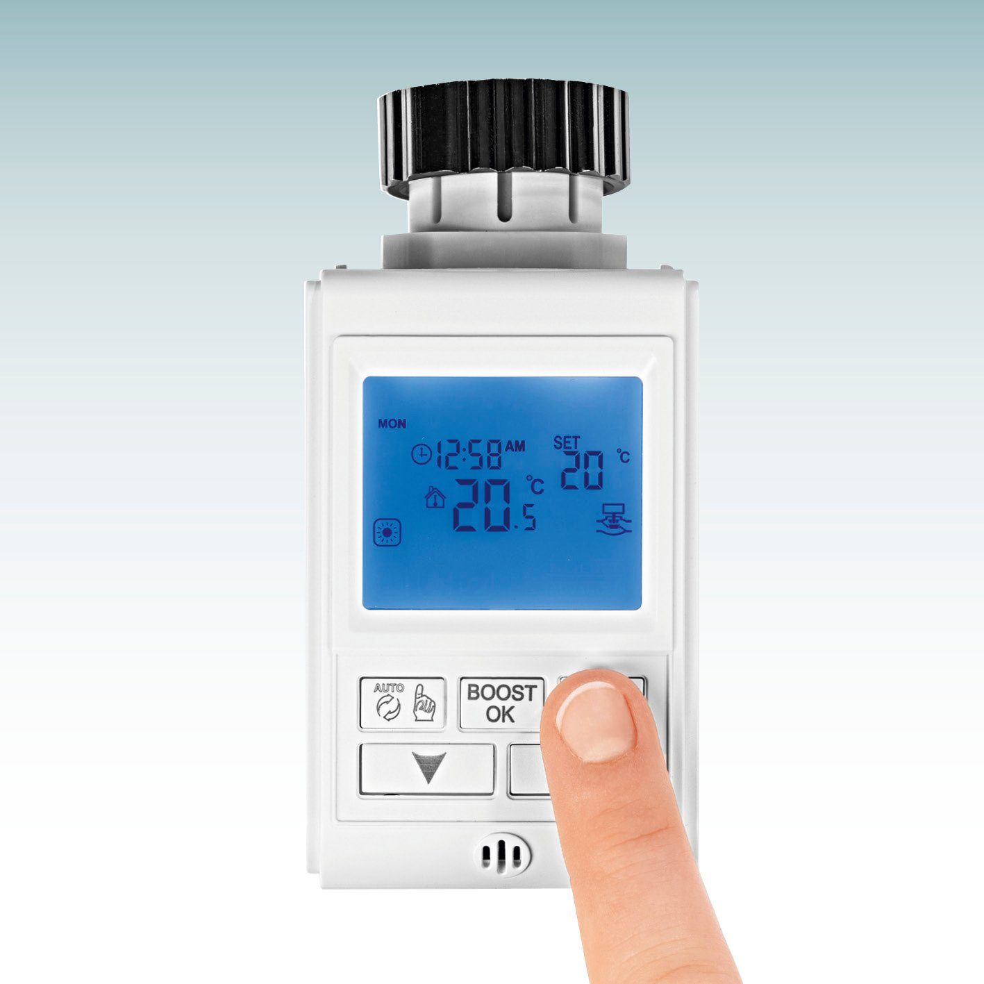EASYmaxx Heizkörperthermostat Digital & Energiesparen, Individuell programmierbar, 5 Modi, flexibel einstellbar
