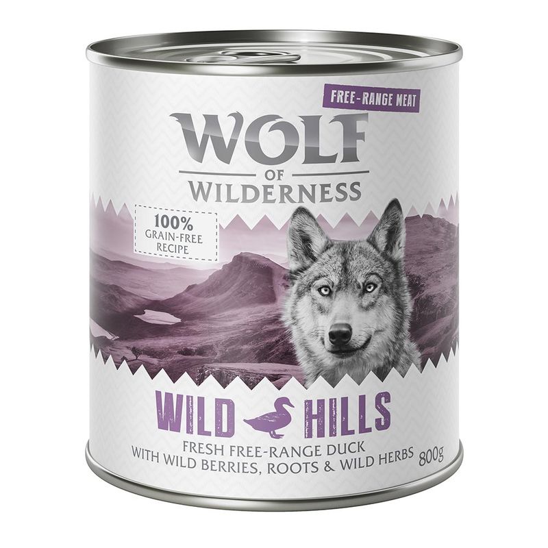 Sparpaket 12 x 800 g Wolf of Wilderness 'Freiland-Fleisch'