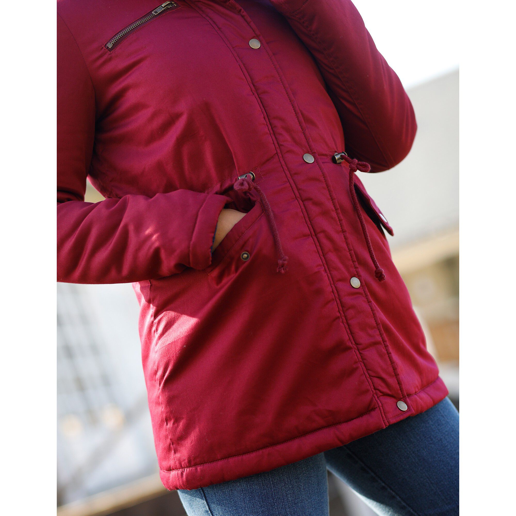 Parka déperlante doublée maille polaire