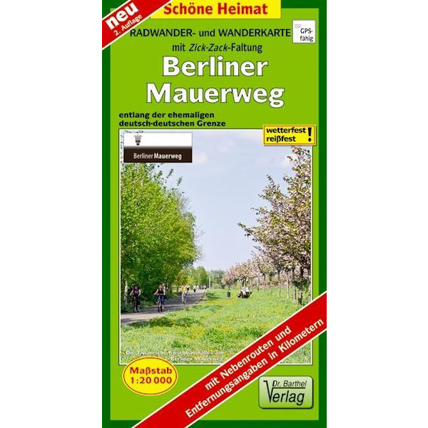 Berliner Mauerweg 1 : 20 000. Radwander- und Wanderkarte - Wanderkarte