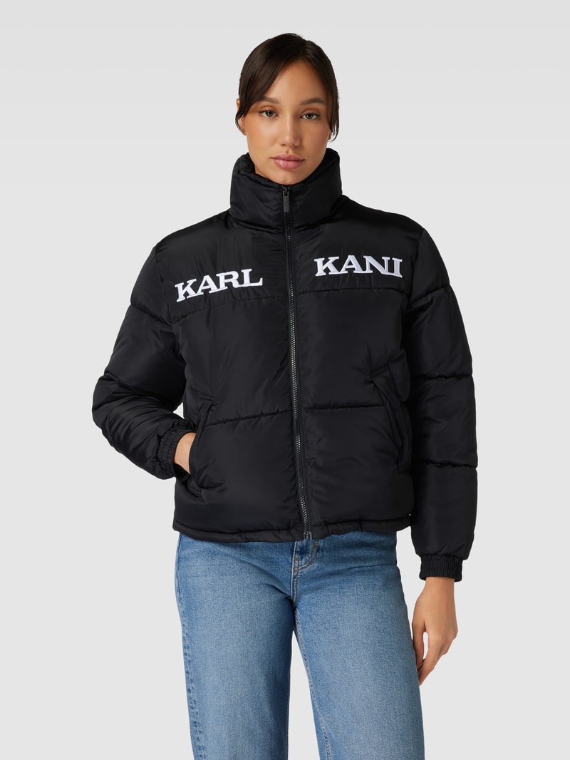 Steppjacke mit Label-Stitching Modell 'Retro' in black