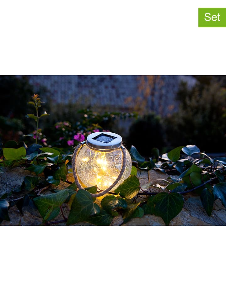 lumisky 2er-Set: LED-Solarleuchten 