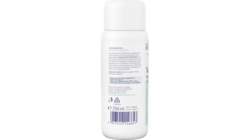 Dresdner Essenz Sauna Aufguss Eukalyptus & Menthol 250 ml
