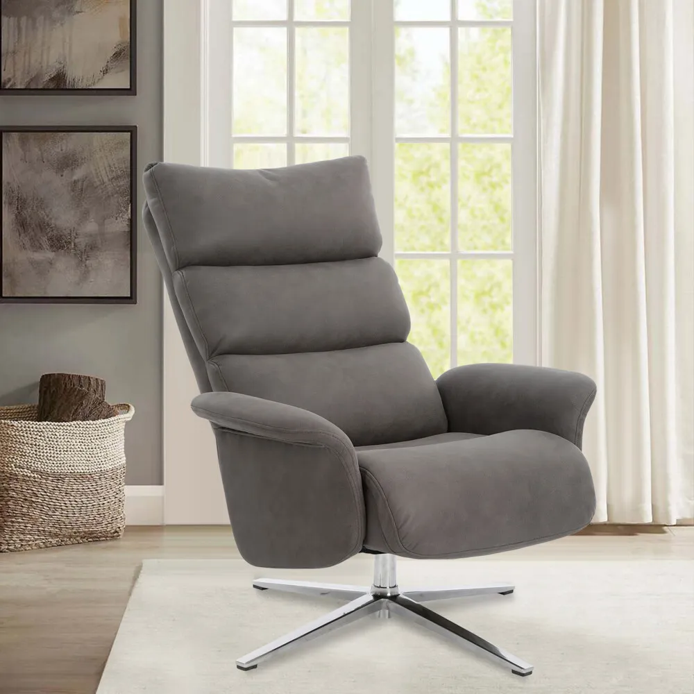 Happy Home Happy Home moderner Relaxsessel mit Drehfunktion Bürosessel, grau