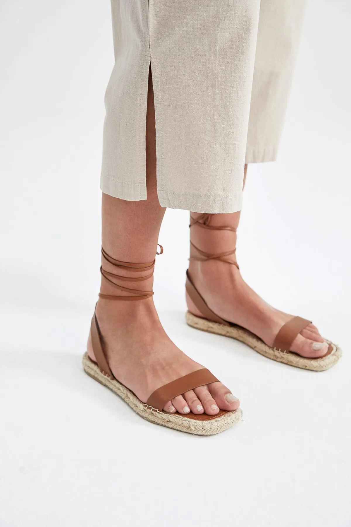DeFacto  Capri-Hose in Leinenoptik aus 100 % Baumwolle mit breiten Beintaschen
