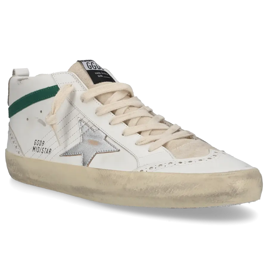 Golden Goose - Sneaker high MID STAR CLASSIC Kalbsleder - weiß