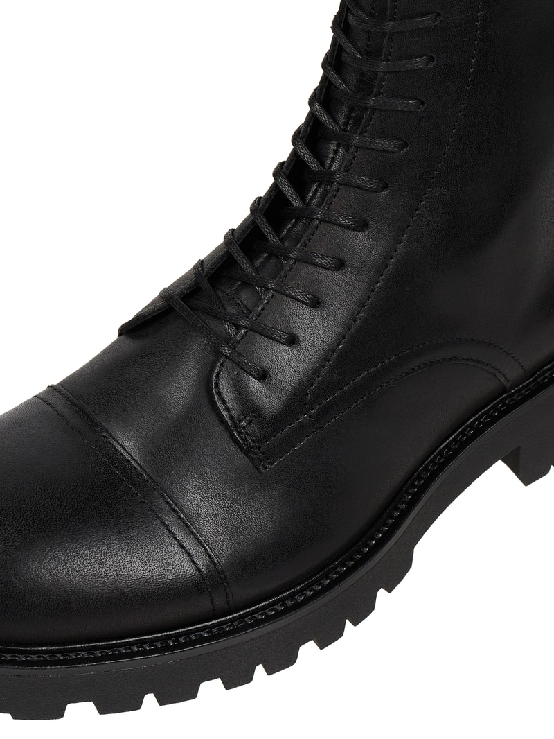 Boots aus Leder in schwarz