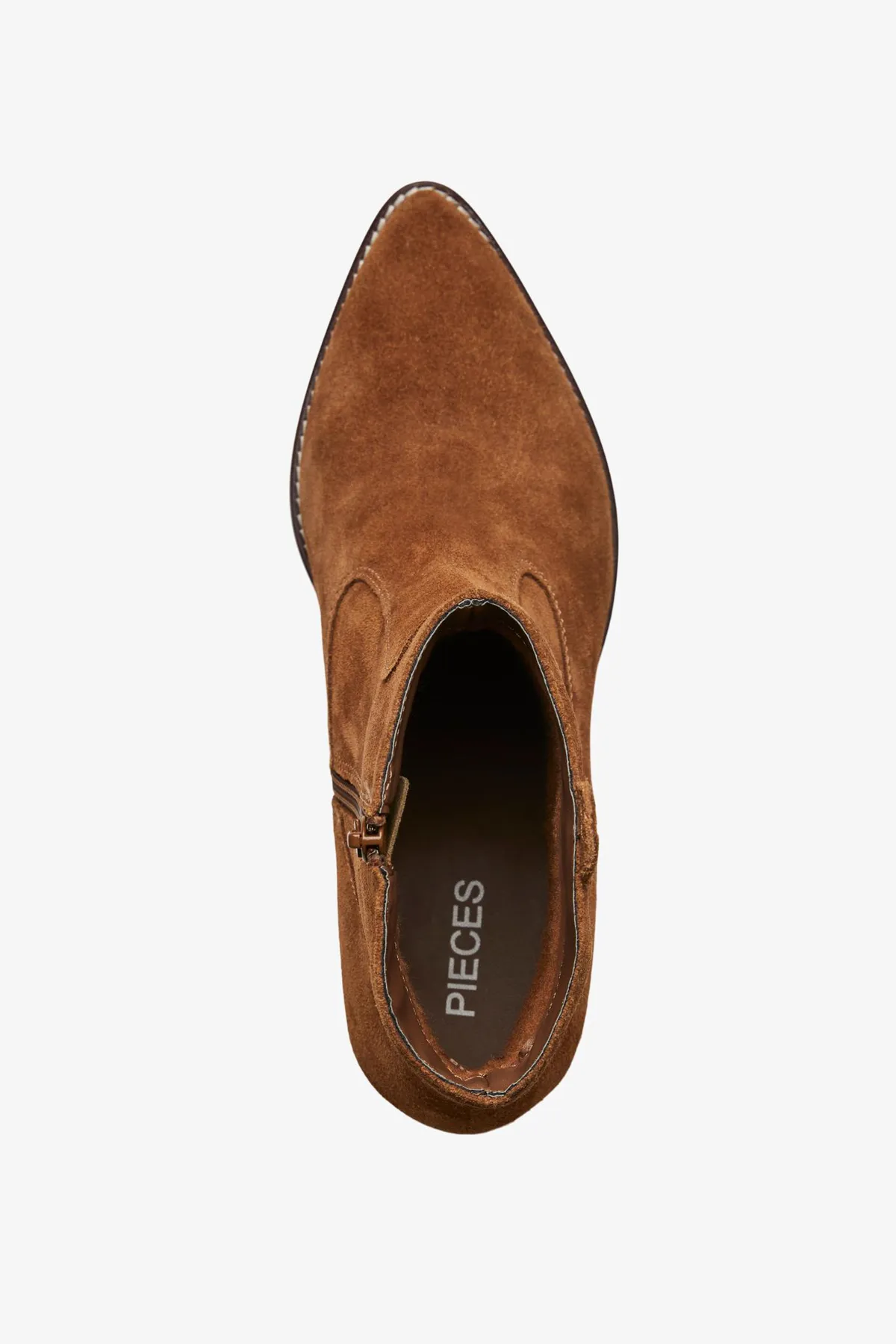 PIECES  Stiefelette - Orange - Blockabsatz