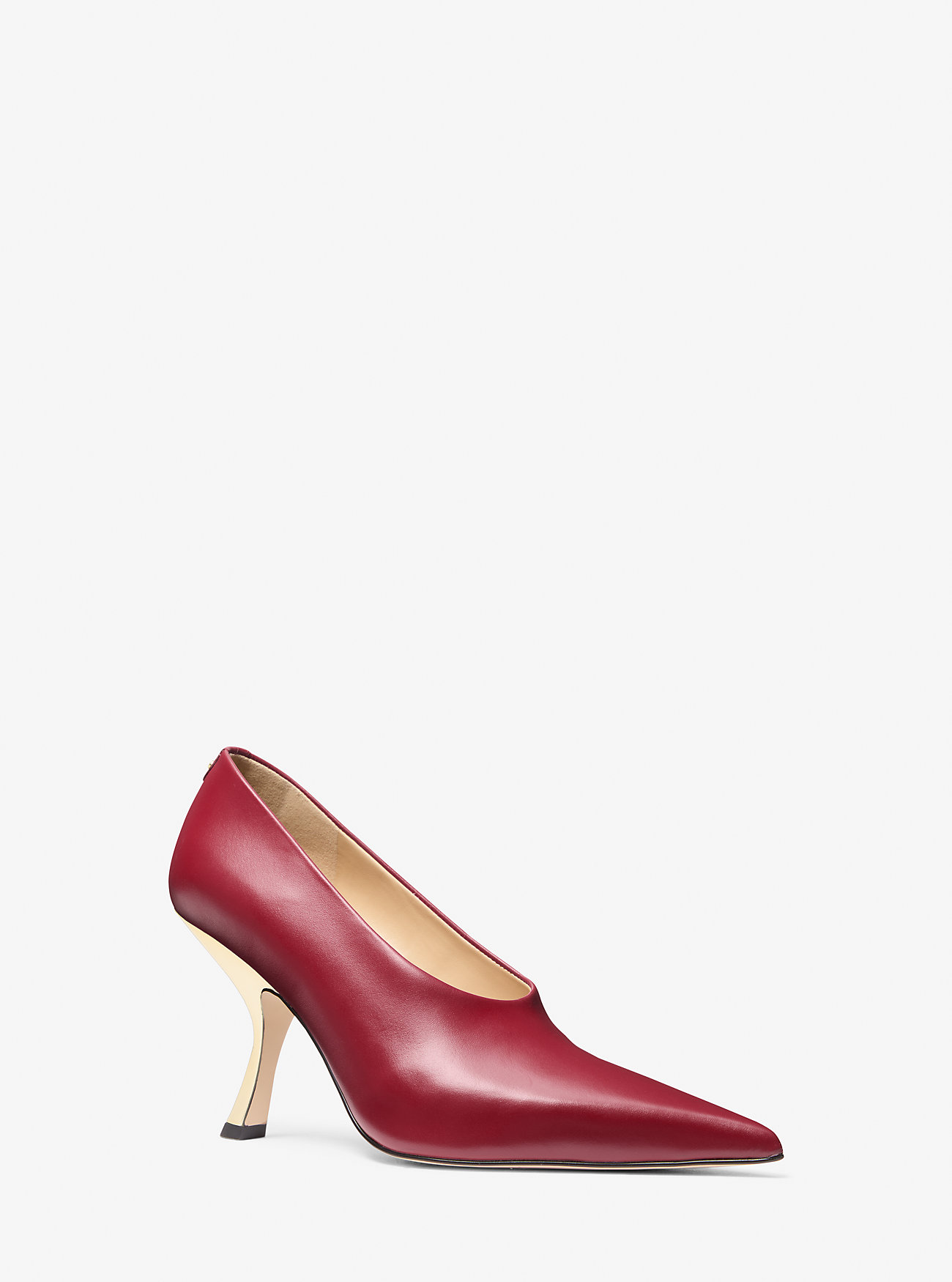 Décolleté Luna in pelle - ROSSO SCURO