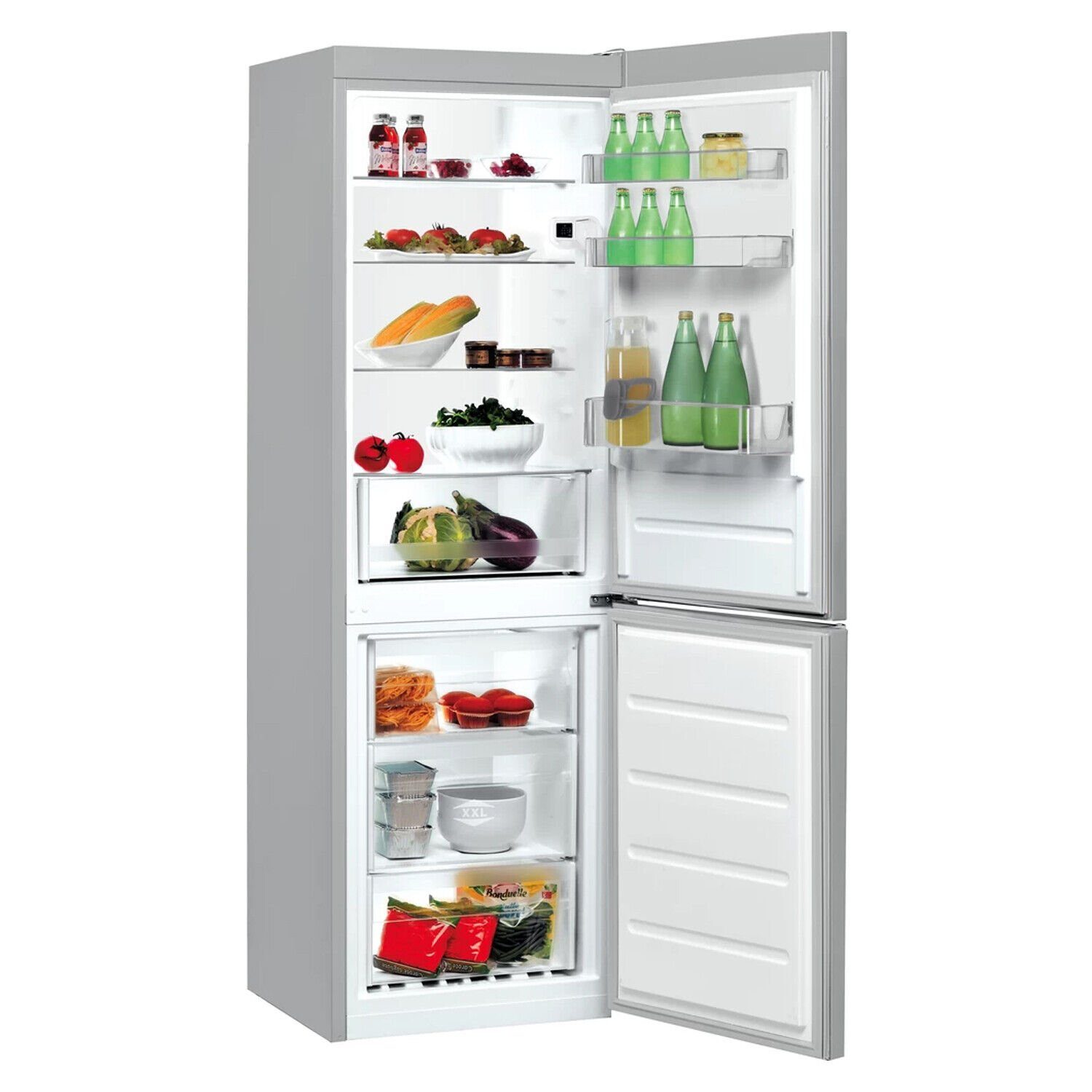 Indesit Kühl-/Gefrierkombination Standkühlschrank LI7S2ES, 176,3 cm hoch, 4**** Gefrierteil 111L / LED-Beleuchtung / 38dB(A) leise