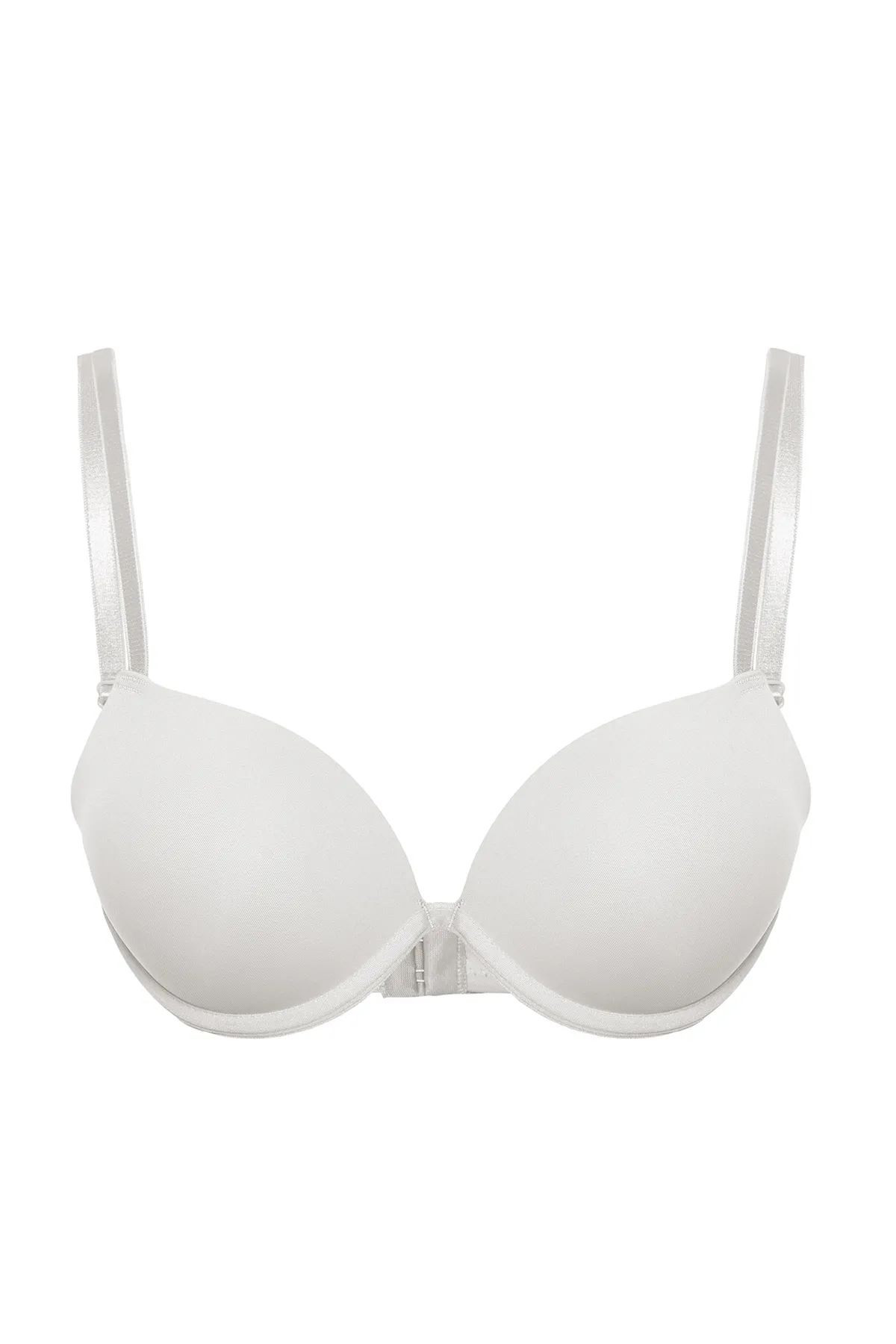 Trendyol Collection  Weißer T-Shirt-BH mit extra Push-Up-Effekt und String-Trägern THMAW22SU0004