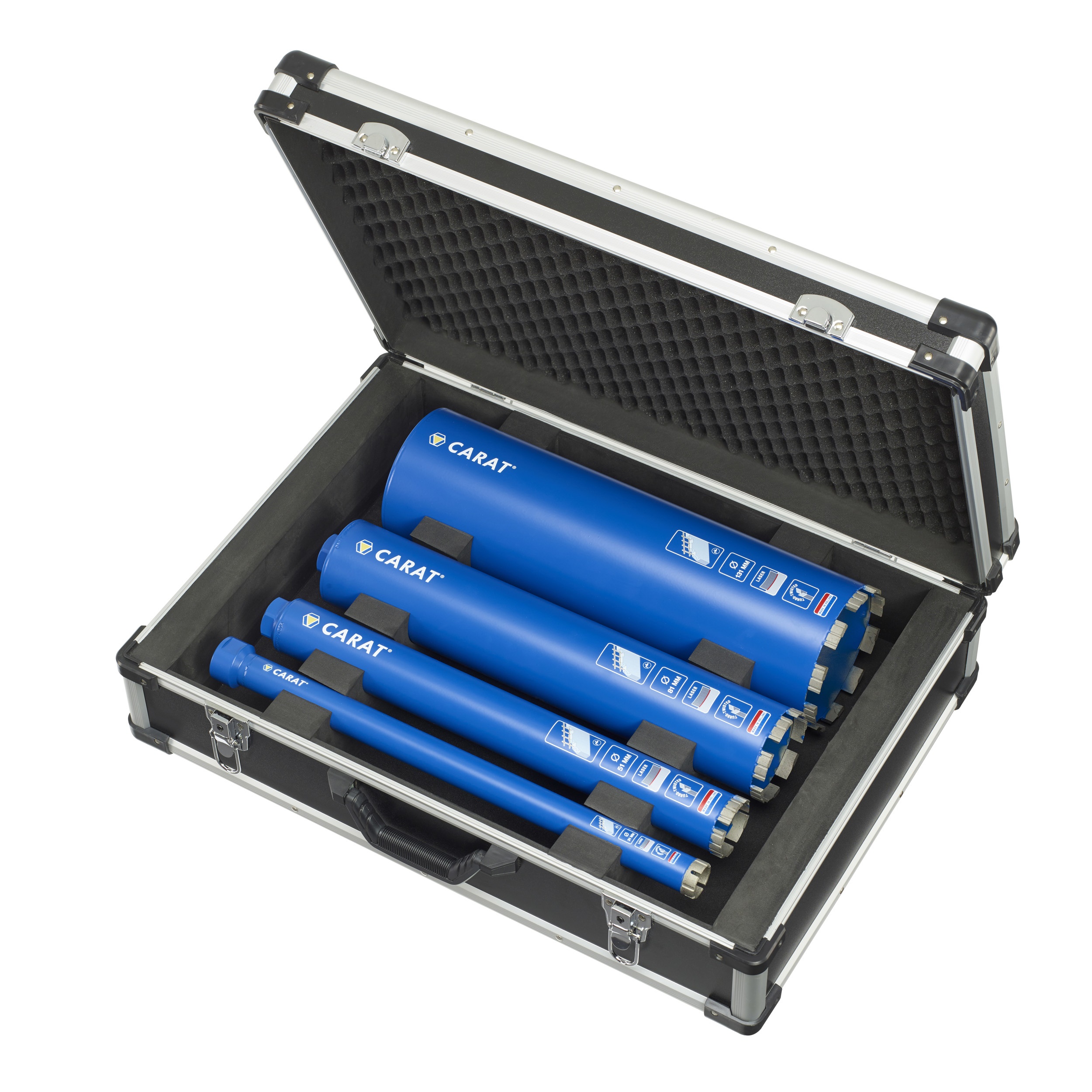 Carat EMSET010NL Diamantborsett Master 4 bor 31, 51, 81, 131 mm