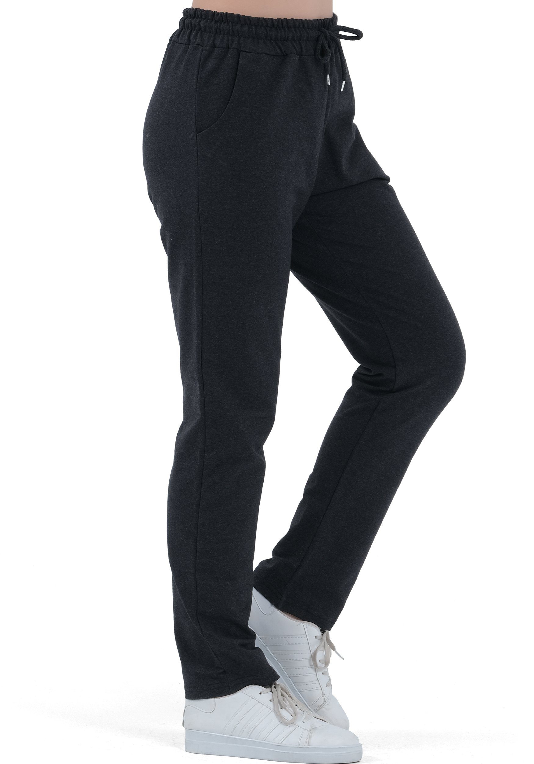 ROSS CAMP Sweathose Jogginghose Damen (1-tlg) Lycra, Slim Fit, Baumwolle