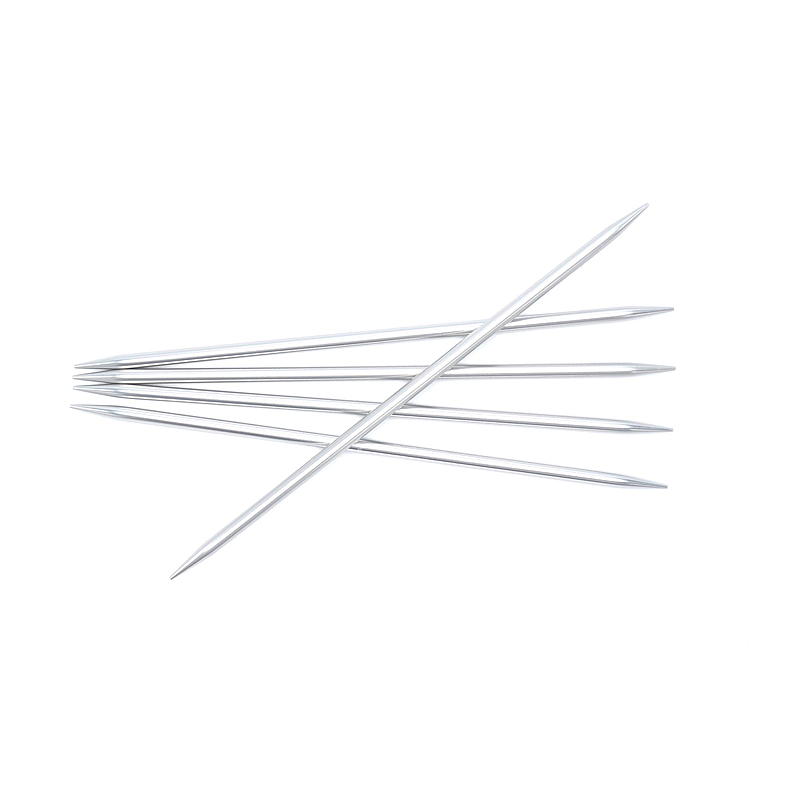 Strømpepinne 20 cm 5,0 mm aluminium silver