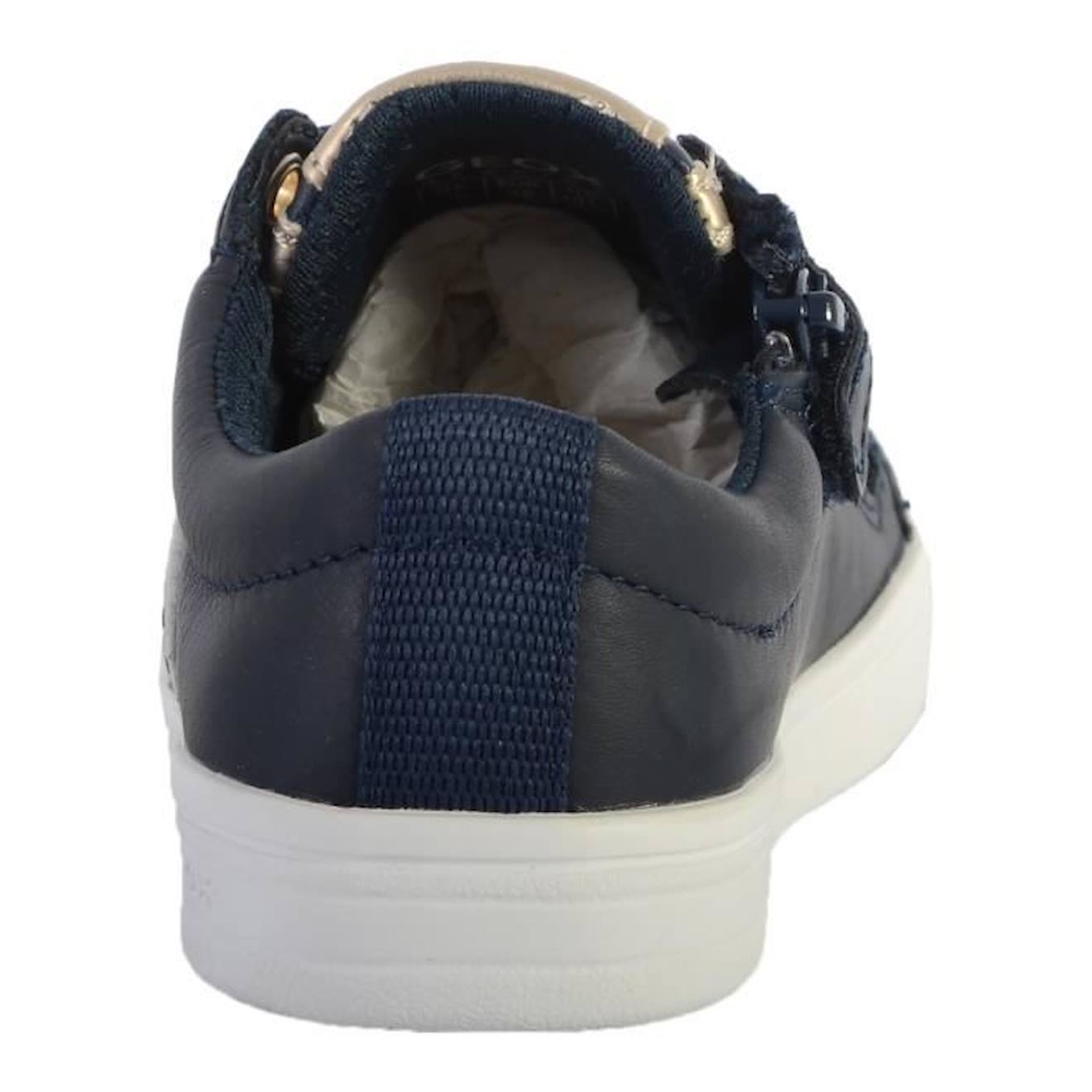 Basket Cuir Enfant Geox Drock bleu