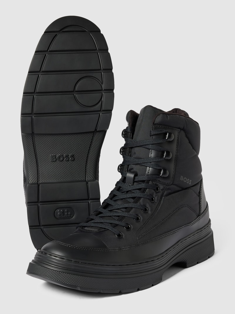 Schnürboots aus Leder Modell 'Eloy' in schwarz