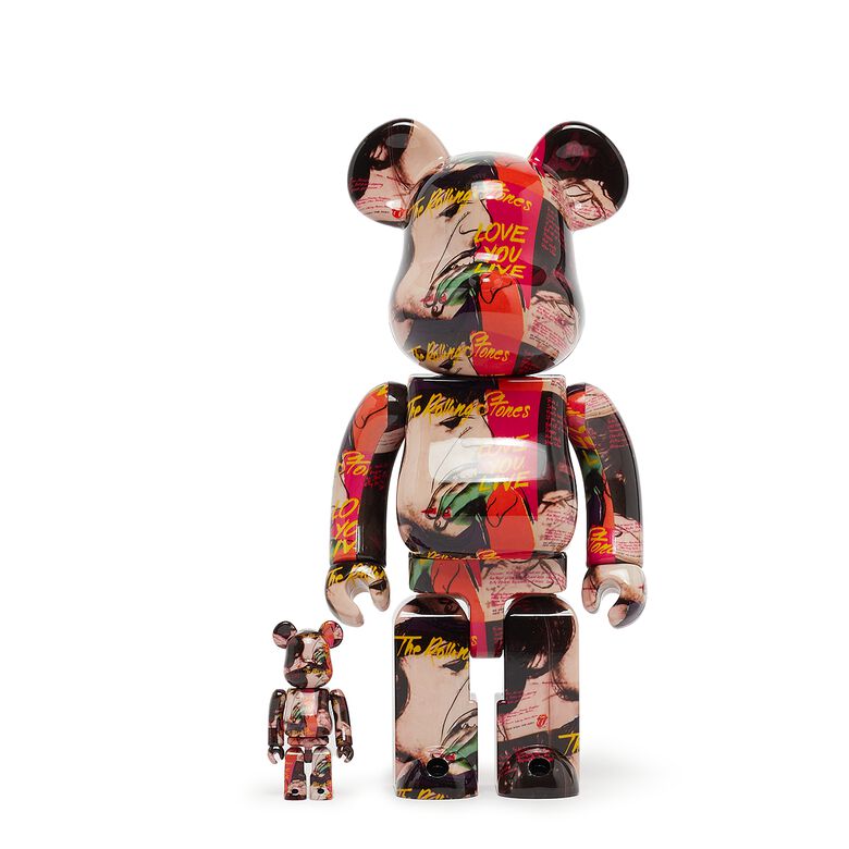 Medicom Bearbrick Andy Warhol xTheRollingStonesLoveYouLive 100%&400& multicolor