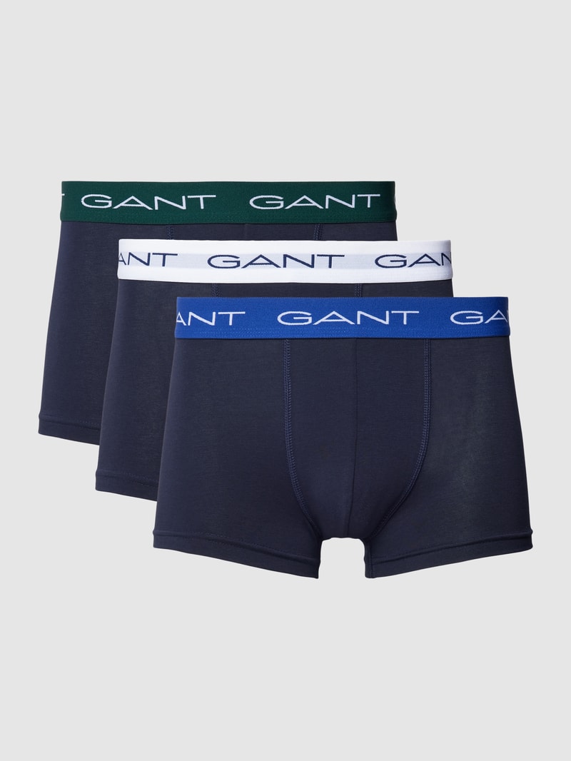 Trunks mit elastischem Logo-Bund im 3er-Pack in marineblau