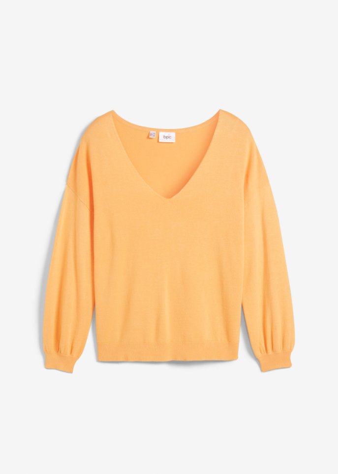 Oversize-Pullover mit tiefem V-Ausschnitt