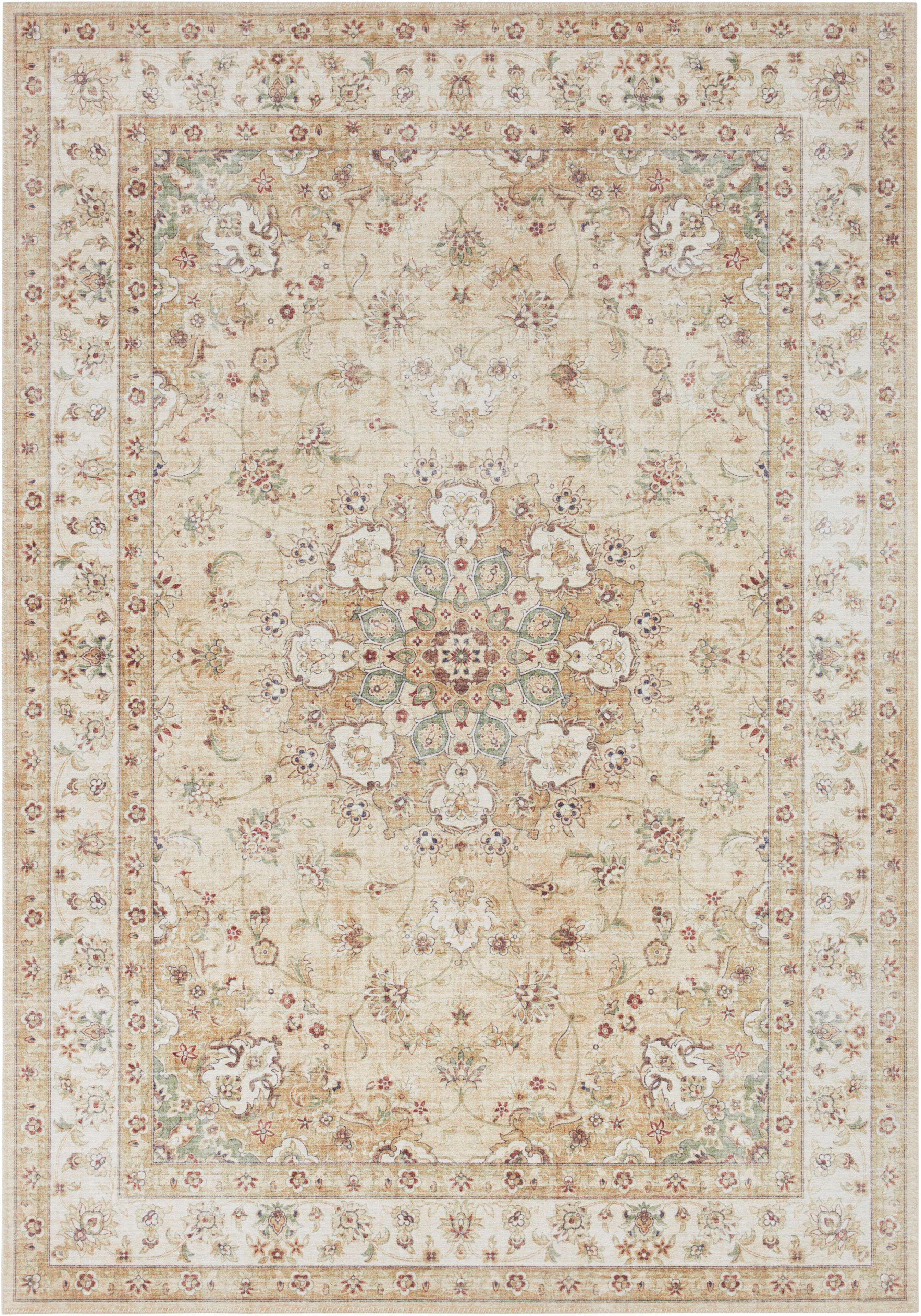 Teppich Nain, ELLE DECORATION, rechteckig, Höhe: 7 mm, Orientalisch, Orient, Kurzflor, Wohnzimmer, Schlafzimmer, Vintage-Look