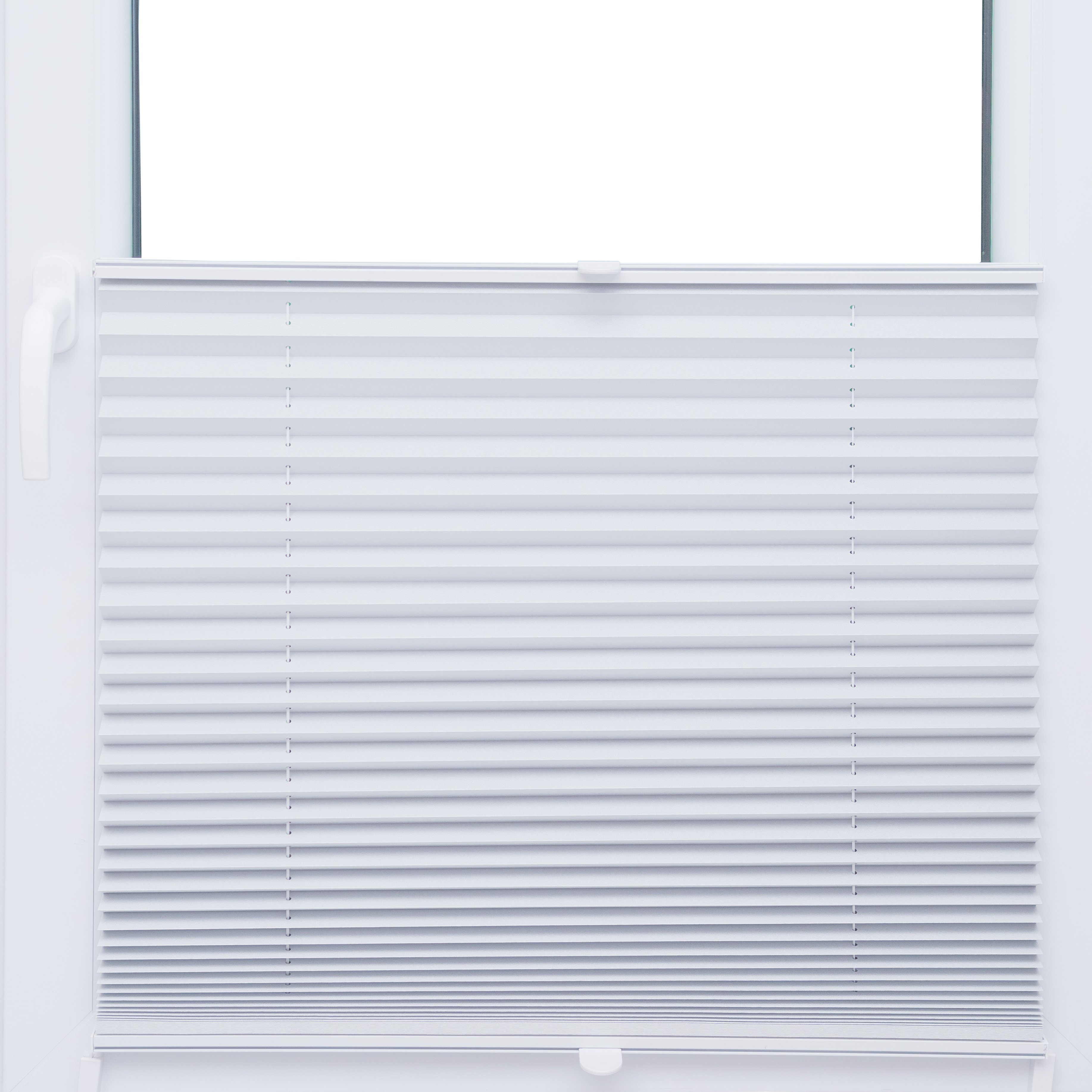 Plissee Thermo Black Out Plissee 85x120 cm weiss silber metallic, KS Handel 24