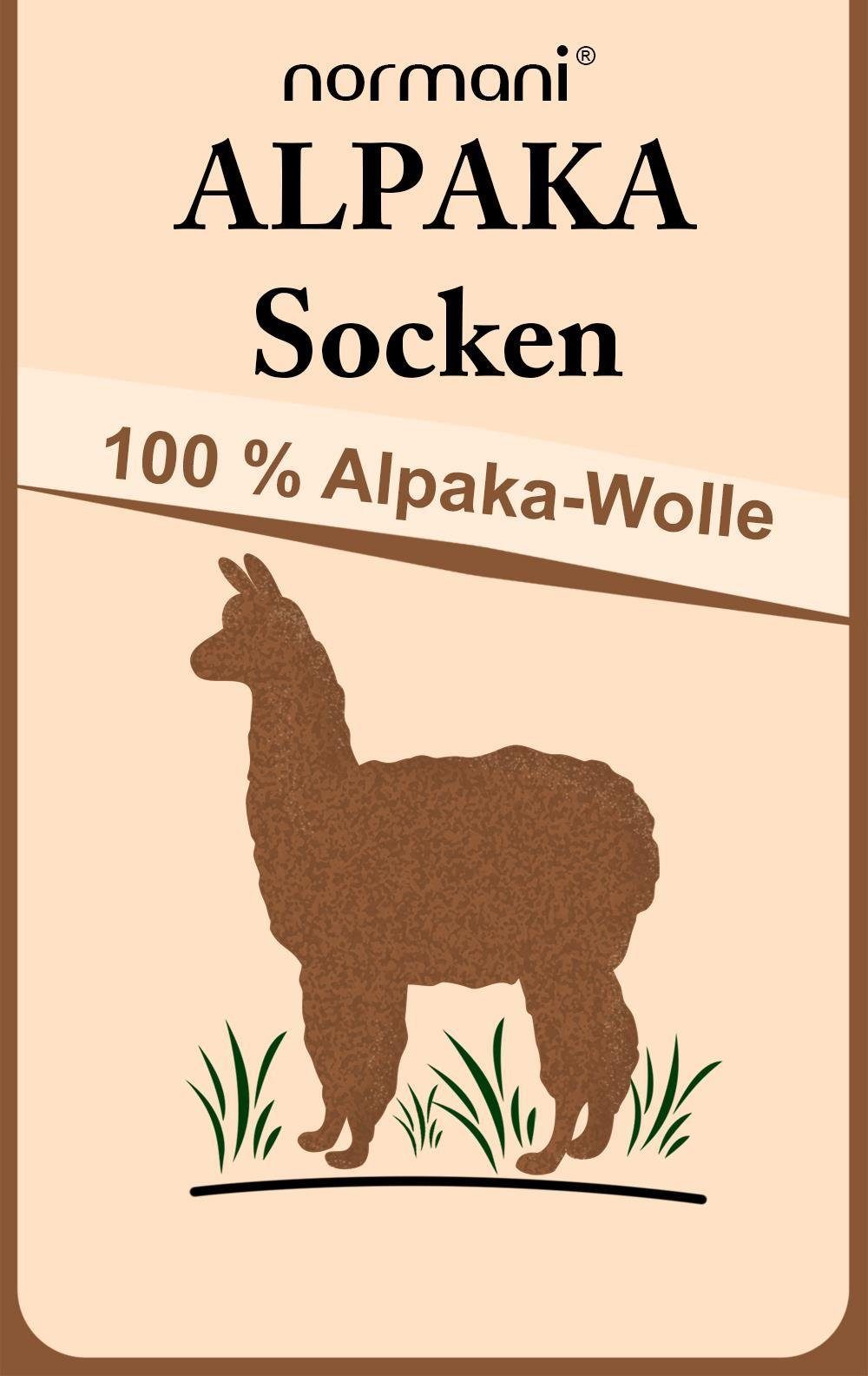 normani Thermosocken 2 Paar Alpaka-Socken mit Wolle (Set, 2 Paar) hochwertige Alpaka-Wolle