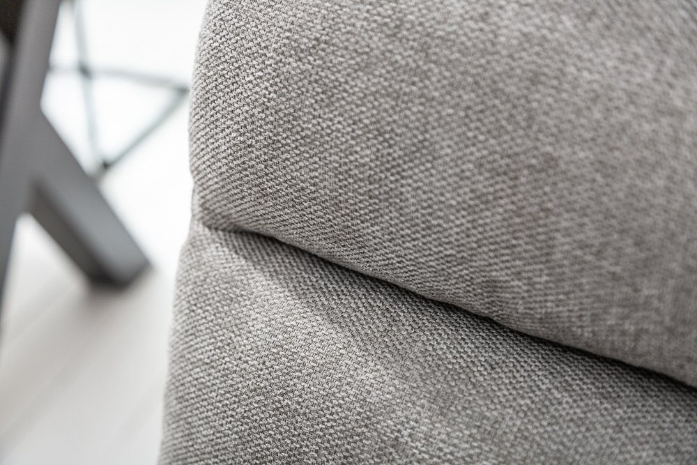 riess-ambiente Freischwinger COMFORT vintage hellgrau, Esszimmer · Webstoff · Metall · Industrial Design