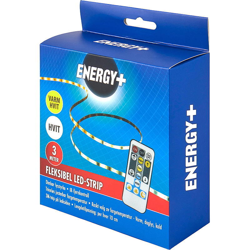 Energy Led strip 3 m Dimbar, varmhvit
