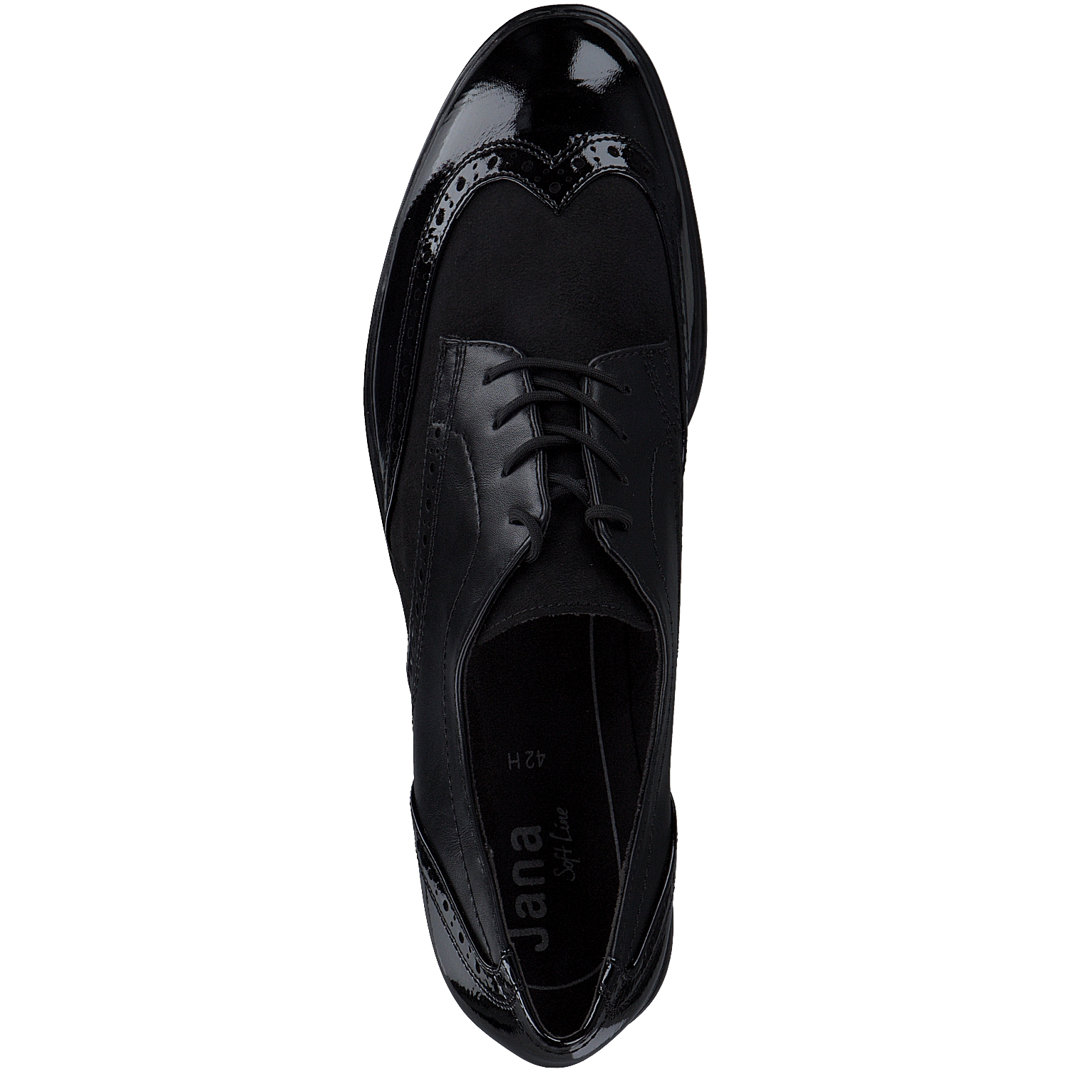 Jana Shoes 23260, Schnürschuhe, Damen, Schwarz